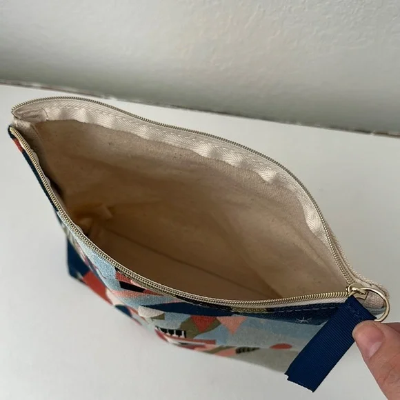 Clarins Abstract Art Canvas Cosmetic Pouch - Picture 5 of 8